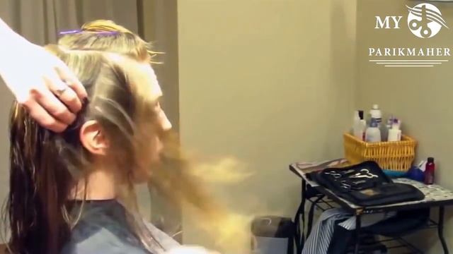 Стрижка-каскад на длинные волосы. Необычная версия. смотреть онлайн