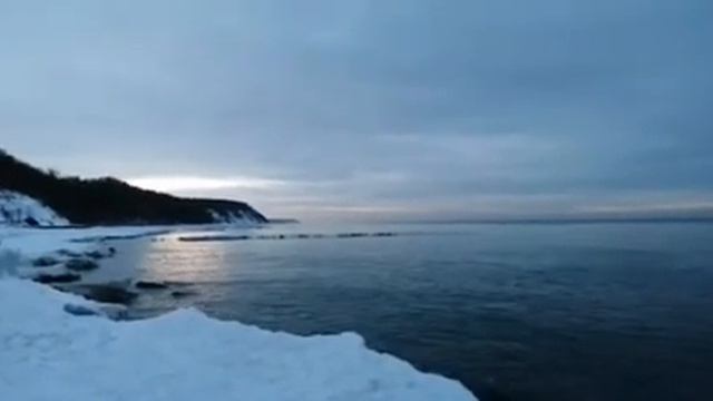 Зимний закат на Балтике. смотреть онлайн