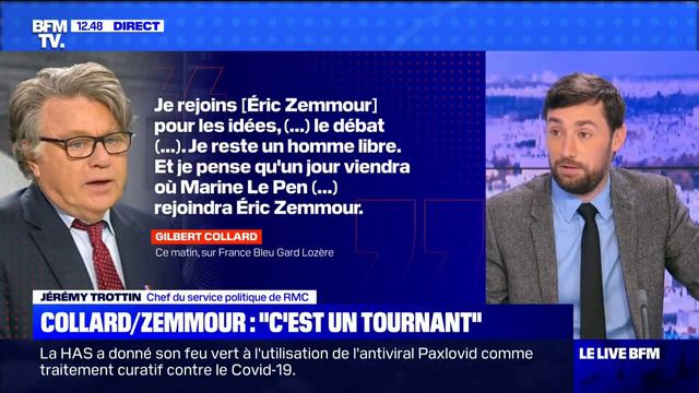 Gilbert Collard pense "qu'un jour viendra où Marine Le Pen (...) rejoindra Eric Zemmour" смотреть онлайн