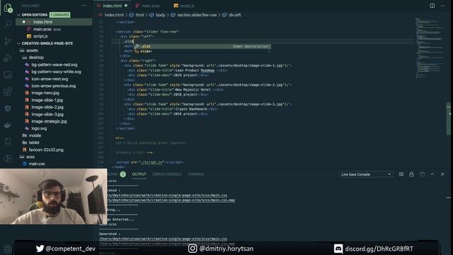 Exciting responsive landing page using html, scss and javascript смотреть онлайн