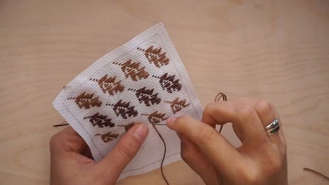 ВЫШИВКА ПО КАНВЕ/ШЬЕМ МЕШОЧЕК ДЛЯ ХРАНЕНИЯ/УЗОР "ЛИСТ ДУБА"??? смотреть онлайн