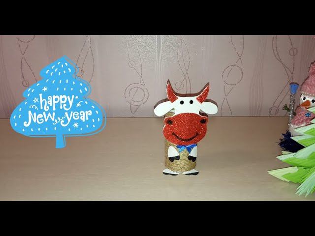 Карандашница-бычок//Символ 2021 года смотреть онлайн