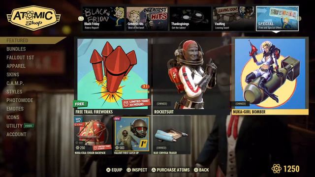 11/23/21 Atomic Shop Fallout 76 4 HORSEMEN R BACK! Power Armor RIDERS MEGA Bundle WATER Slide BACK! смотреть онлайн