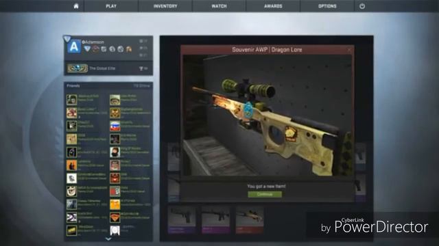 ВЫПАЛ СУВЕНИРНЫЙ DRAGON LOR AWP смотреть онлайн