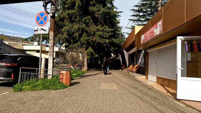 Лазаревское . Улица Павлова . Весенняя прогулка 4K видео смотреть онлайн