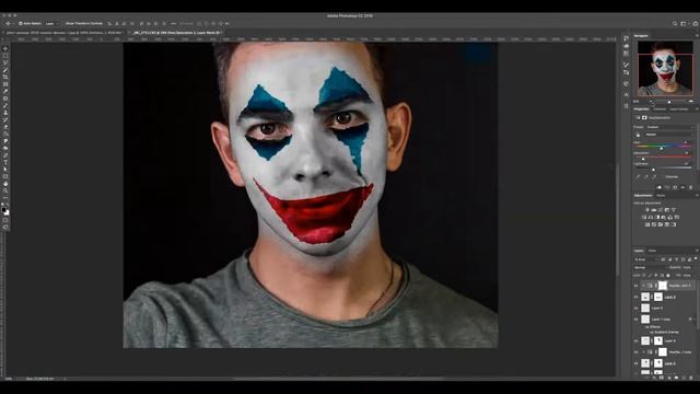 Как сделать ГРИМ ДЖОКЕРА в Фотошопе? SpeedART смотреть онлайн