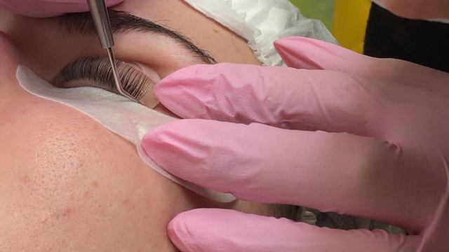 Ламинирование ресниц. Как правильно выложить ресницы на валик. смотреть онлайн