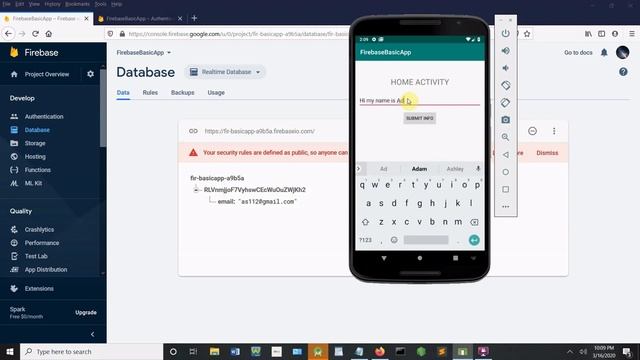 .Android Studio - Firebase Basic Tutorial #5 - Basic Read & Write смотреть онлайн
