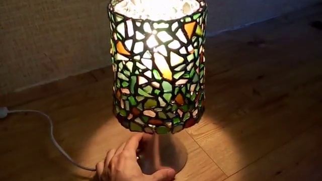 Sea glass mosaic Tiffany lamp OOAK смотреть онлайн
