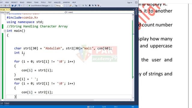 String Handling with Character Array ( Examples ) | Lab Part 02 смотреть онлайн