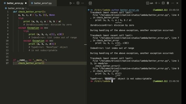 #Python 3.11: Introducing Fine-Grained Error Locations in Tracebacks (PEP 657) смотреть онлайн