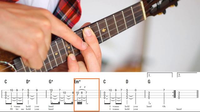 I Want To Hold Your Hand (Ukulele Fingerstyle Tutorial) STEP BY STEP смотреть онлайн