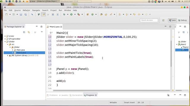 26 JAVA Swing GUI JSlider смотреть онлайн