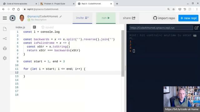 Code at Home Ep.6 - solving the palindromic products puzzle смотреть онлайн