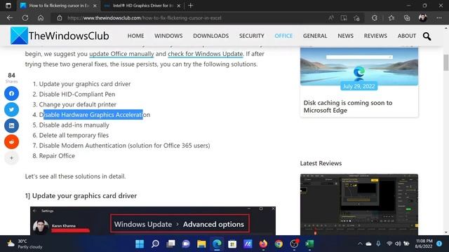 How to fix flickering cursor in Excel смотреть онлайн
