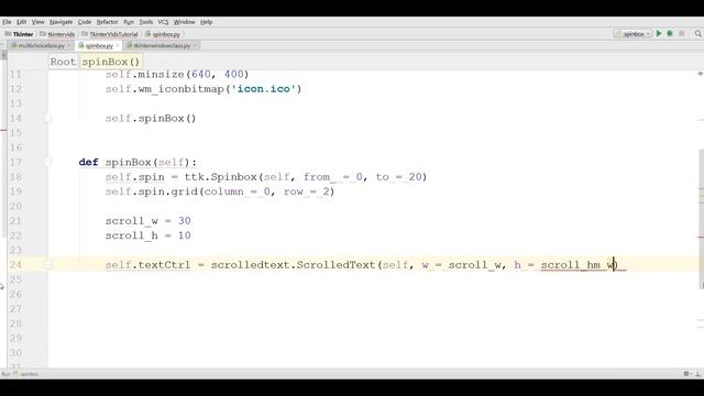 17 Python Tkinter Spinbox смотреть онлайн