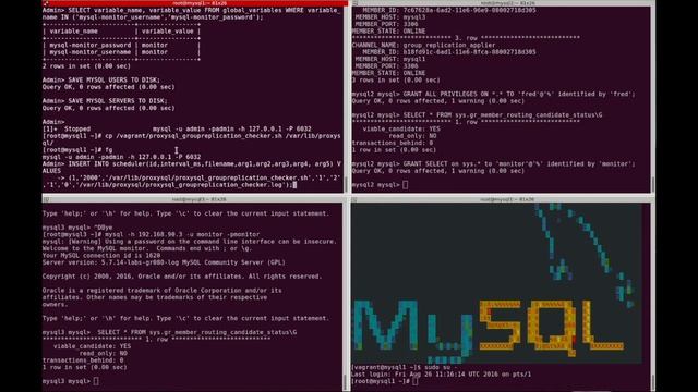 MySQL HA with Group Replication and ProxySQL смотреть онлайн