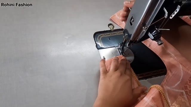 Blouse lace design | Cutting and stitching back neck design смотреть онлайн