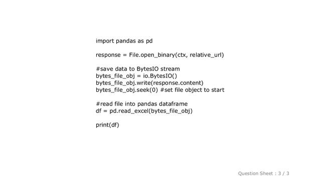 Pandas : How to read SharePoint Online (Office365) Excel files into Python specifically pandas with смотреть онлайн