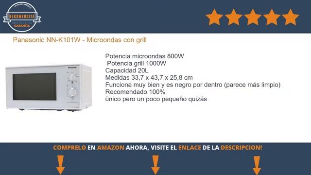 Panasonic NN-K101W - Microondas con grill | Mejor calidad/precio смотреть онлайн