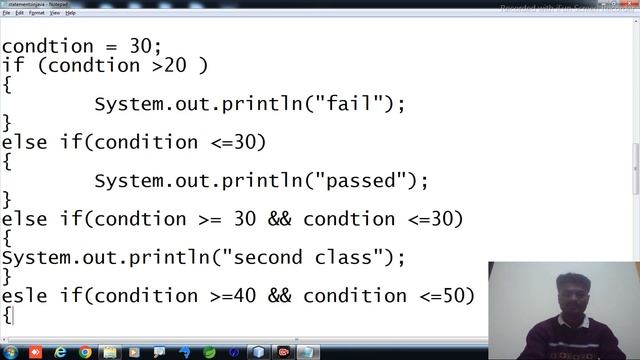 IF-ELSE-IF LADDER STATEMENT IN JAVA || CORE JAVA TUTORIAL смотреть онлайн