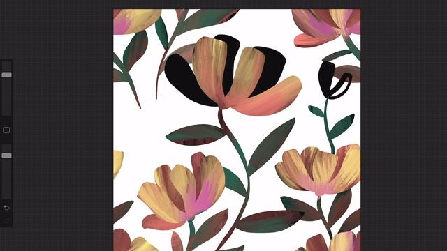 Рисую бесшовный паттерн в Procreate на iPad Pro, процесс рисования смотреть онлайн