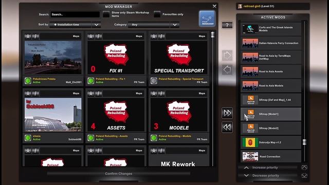 ETS2 1.45 POLAND REBUIDING MAP COMBO 34 MAPS смотреть онлайн