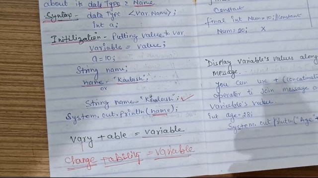 JAVA Variable-Types, Declaration, Initialization, Constant, Display Values Along with Message, Rule смотреть онлайн