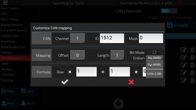 RaceCapture next-gen CAN and OBDII mapping смотреть онлайн