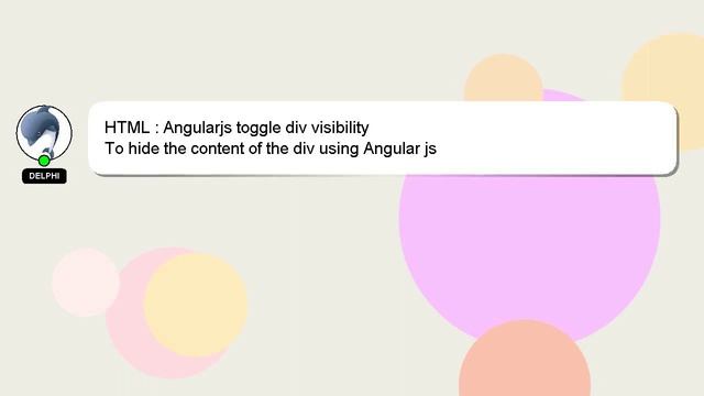 HTML : Angularjs toggle div visibility смотреть онлайн