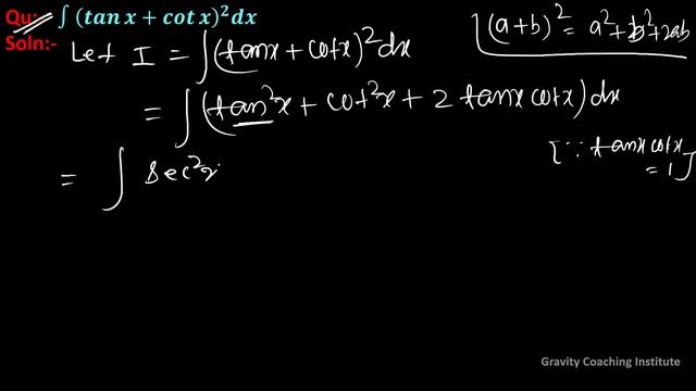 Q43 | ∫(tan⁡x+cot⁡x)^2 dx | Integration of (tan⁡x+cot⁡x)^2 dx | Integral of (tan⁡x+cot⁡x)^2 dx смотреть онлайн
