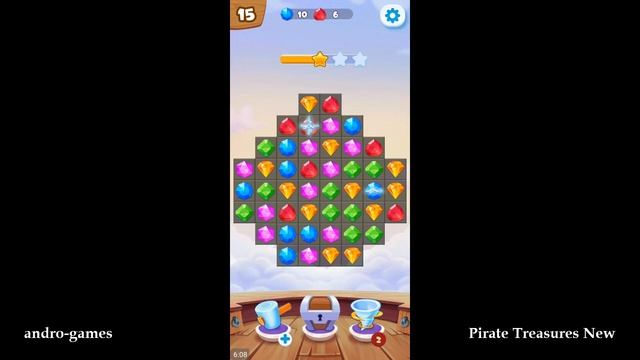 Pirate Treasures New (by TAPCLAP) - match 3 puzzle game for Android - gameplay. смотреть онлайн