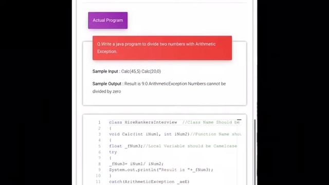 Java Real-Time Example for Exception Handling using Mobile Phone смотреть онлайн