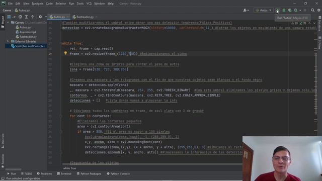 DETECCION Y SEGUIMIENTO DE CARROS Y MOTOS CON VISION ARTIFICIAL | Seguimiento de Objetos con Python смотреть онлайн