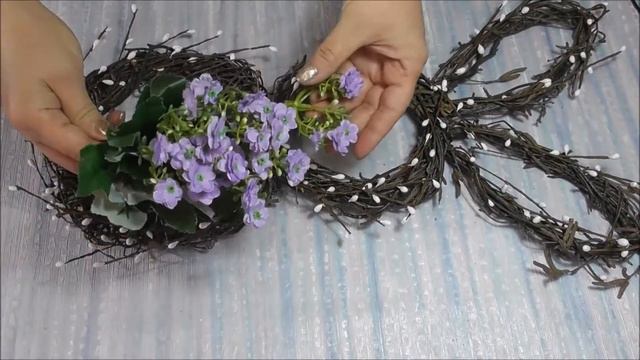 Пасхальная композиция. Пасхальный зайчик из веток. смотреть онлайн