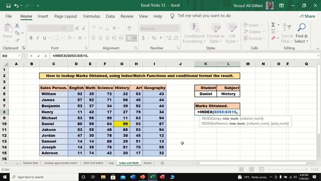Excel Task 7: Excel Index Match For Beginners: Urdu: Hindi. смотреть онлайн