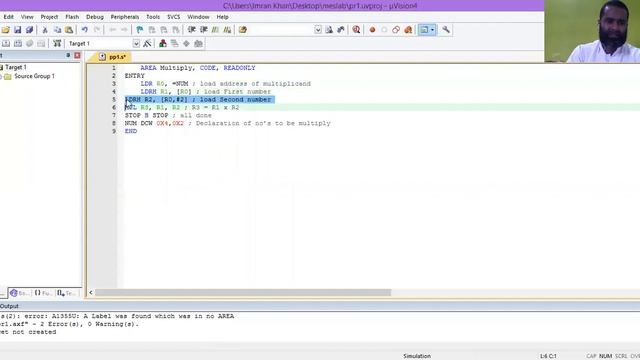 Multiplication of two 16 bit binary numbers using ARM Processor смотреть онлайн