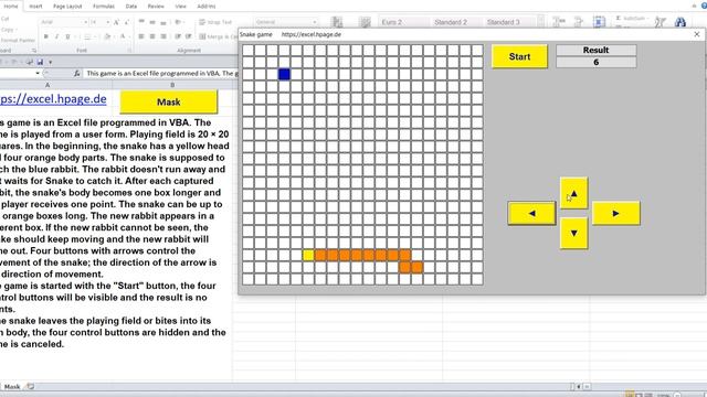 Snake game in Excel VBA смотреть онлайн