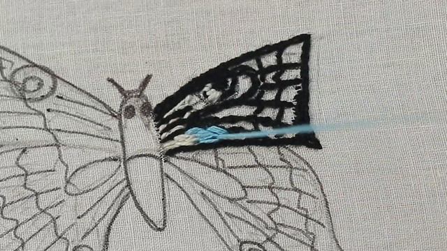 hand embroidery : butterfly * bordado a mano: mariposa * ручная вышивка: бабочка смотреть онлайн