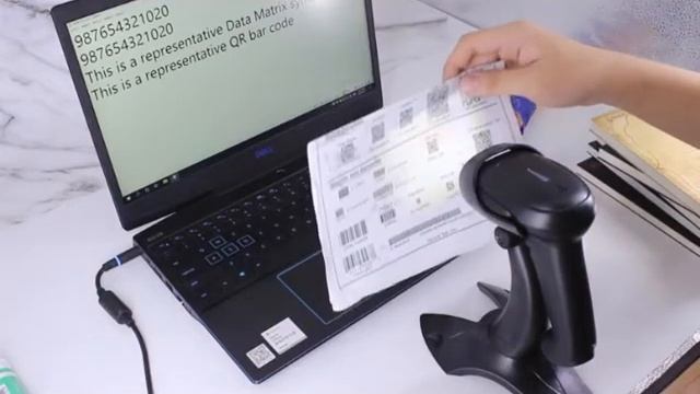 WoneNice USB Laser Barcode Scanner | Wired Handheld Bar Code Scanner Reader Black смотреть онлайн