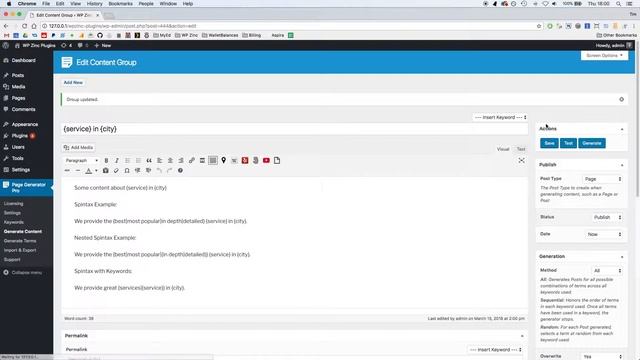 WordPress Page Generator Pro: Using Spintax смотреть онлайн