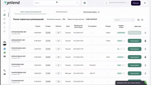 JetLend | Знакомство с личным кабинетом инвестора