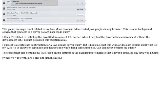 What is causing a Java certificate confirmation for javadl-esd-secure.oracle.com to show? смотреть онлайн