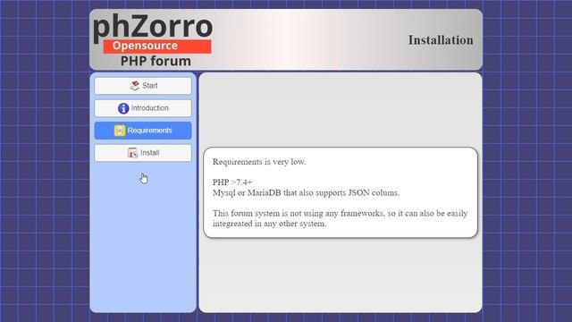 phZorro PHP Forum Install - Navigation demo смотреть онлайн