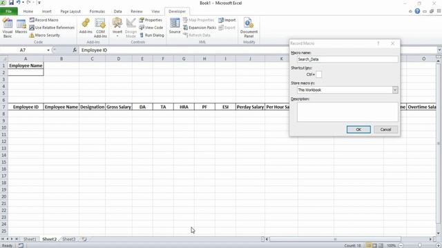 How to Record Document Process in Excel with Macro in Hindi смотреть онлайн