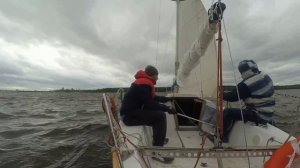 Яхта "Нева-1". Тренировка под стакселем