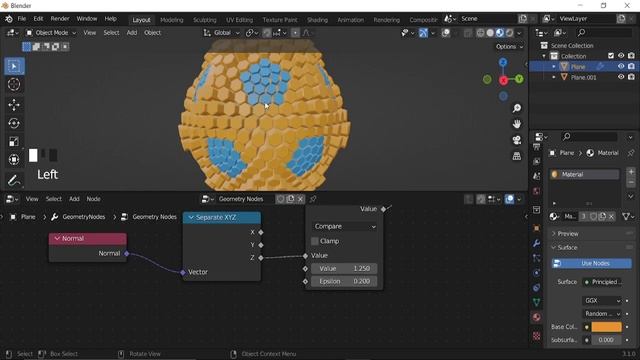 Create an Abstract Hexagonal Sphere in Blender Geometry Nodes - Tutorial Tutorial смотреть онлайн