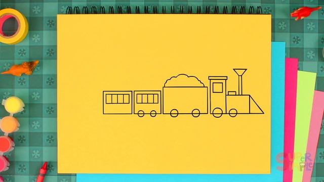 How to Draw a Train | Simple Drawing Lesson for Kids | Step By Step смотреть онлайн