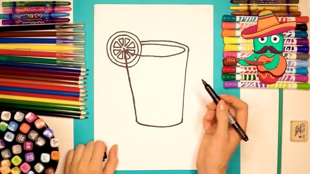 Как нарисовать Лимонад ✨ Простые рисунки ✨ Уроки рисования для детей ✨ смотреть онлайн