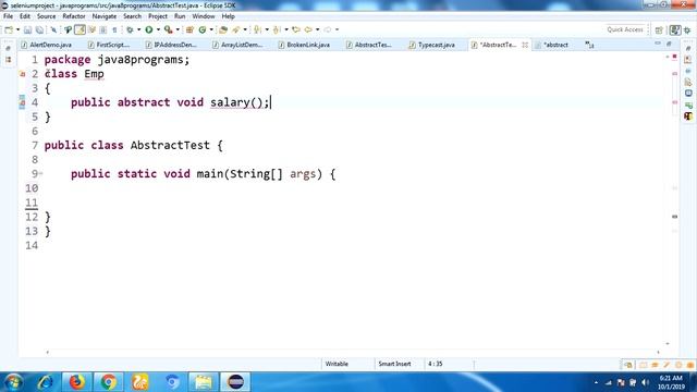 Can we create object for abstract class in Java смотреть онлайн